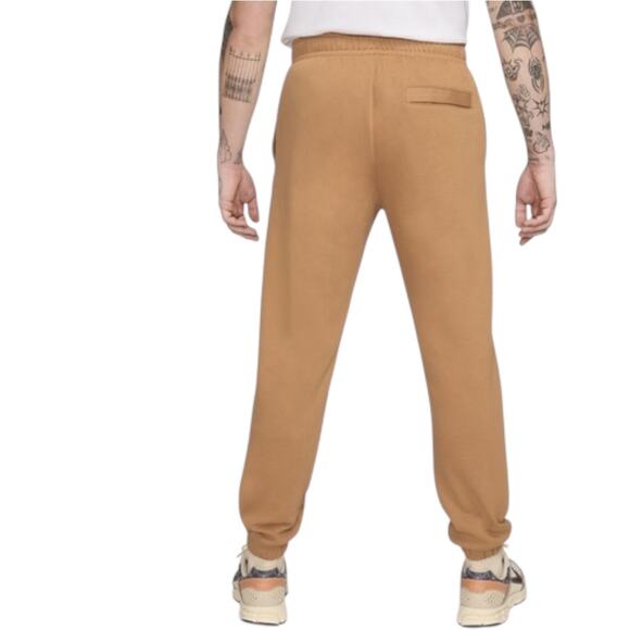 Nike Club Cuffed Pull On Sweatpants Pants Flax and White Logo Comfy Casual L - Picture 2 of 13